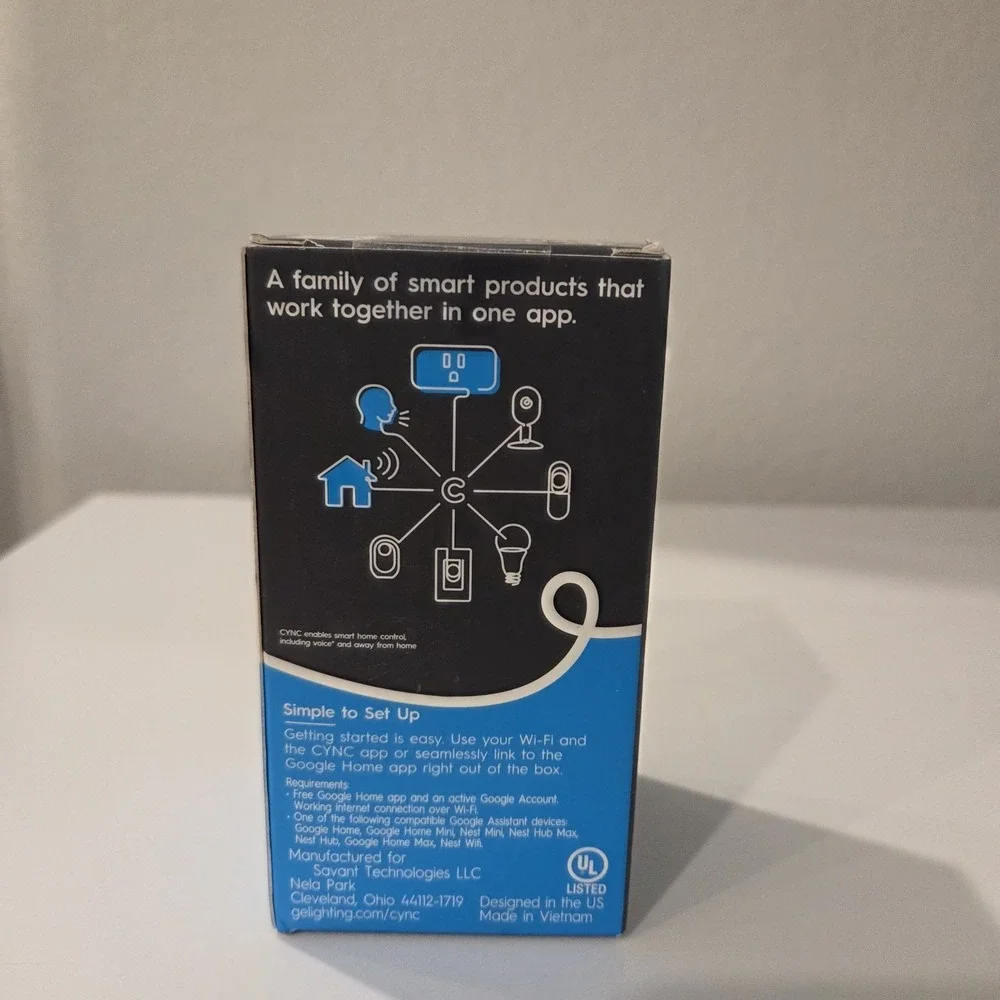 GE CYNC Indoor Smart Plug Bluetooth Wi-Fi Works with Alexa & Google (BRAND NEW)